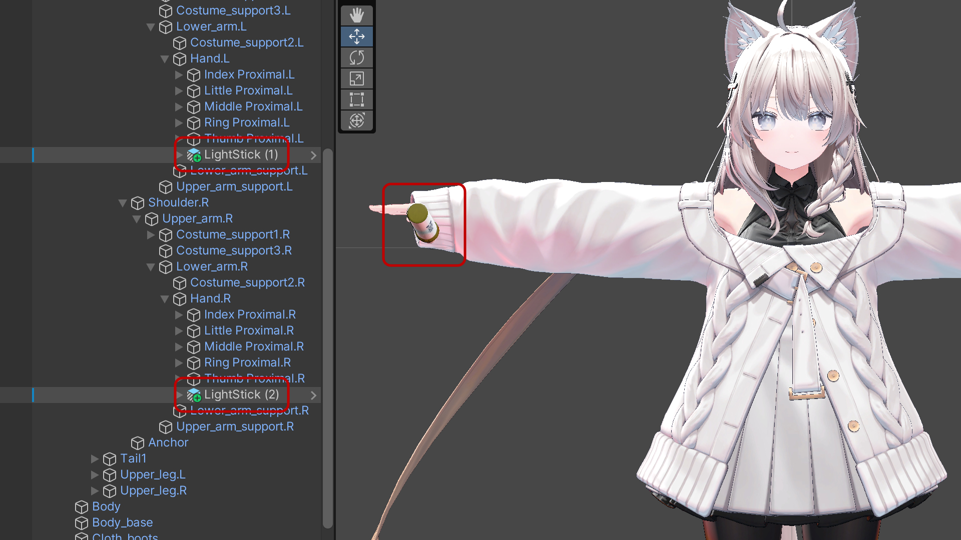 ダミーのLightStickを追加